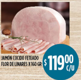 Supermercados Toledo Jamón Cocido Feteado Flor De Linares x 160gr oferta