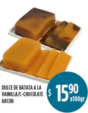 Supermercados Toledo Arcor Dulce Batata a La Vainilla/C-Chocolate A oferta