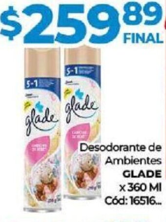 Diarco Desodorante de Ambientes Glade 360ml oferta