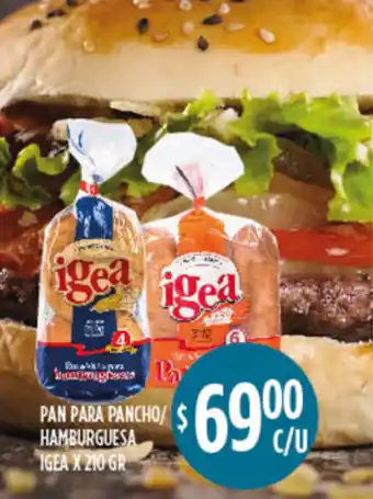 Supermercados Toledo Pan Para Pancho Hamburguesa Igea x 210gr oferta