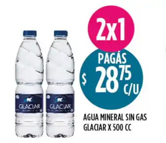 Supermercados Toledo Agua Mineral Sin Gas Glaciar x 500 cc oferta