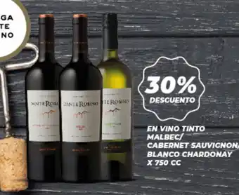 Supermercados Toledo En Vino Tinto Malbec/ Cabernet Sauvignon Blanco Chardonay x 750 cc oferta