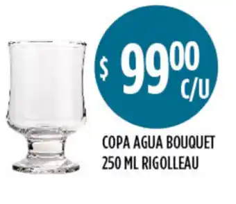 Supermercados Toledo Copa Agua Bouquet 250 ml Rigolleau oferta
