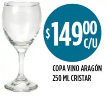 Supermercados Toledo Copa Vino Aragón 250 ml Cristar oferta