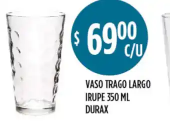 Supermercados Toledo Vaso Trago Largo Irupe 350 ml Durax oferta