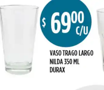 Supermercados Toledo Vaso Trago Largo Nilda 350 ml Durax oferta