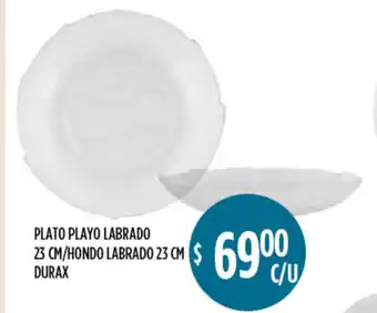 Supermercados Toledo Plato Playo Labrado 23 cm/Hondo Labrado 23 cm Durax oferta