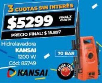 Diarco Kansai Hidrolavadora 1200W oferta