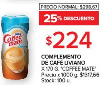 Carrefour Market Coffe Mate Complemento De Cafè Liviano x 170g oferta