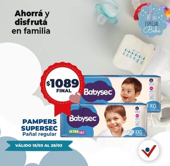 Supermayorista Vital Pampers Supersec Pañal Regular oferta
