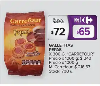 Carrefour Market Carrefour Galletitas Pepas x 300g oferta