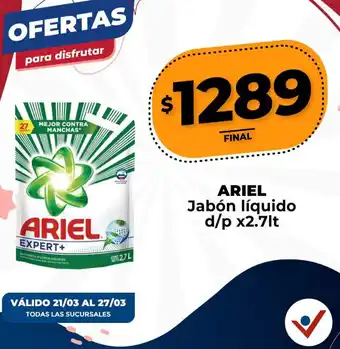 Supermayorista Vital Ariel Jabón Líquido d/p x 2,7L oferta