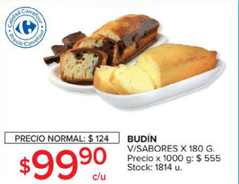Carrefour Market Budín V/Sabores x 180g oferta