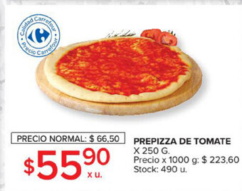 Carrefour Market Prepizza De Tomate x 250g oferta