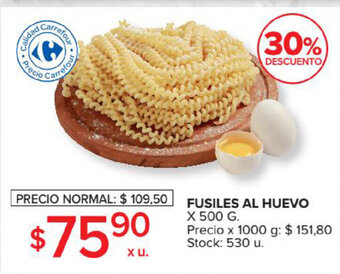 Carrefour Market Fusiles Al Huevo x 500 g oferta