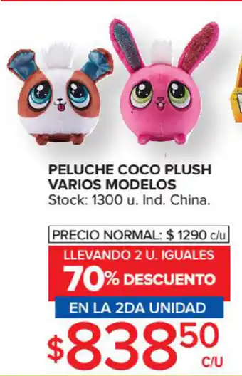 Carrefour Market Peluche Coco Plush Varios Modelos oferta