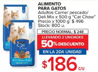 Carrefour Market Cat Chow Alimento Para Gatos Adultos Carne/pescado/Deli Mix x 500 g oferta