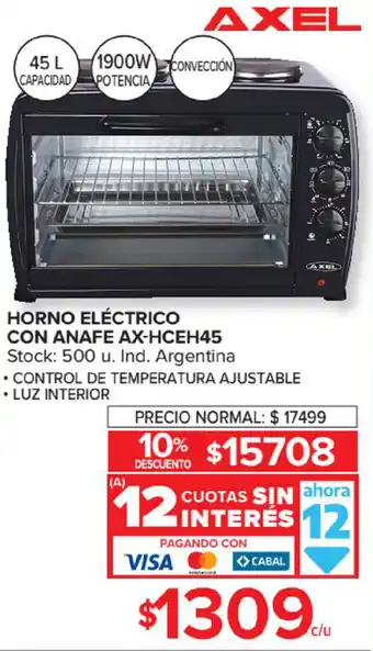 Carrefour Market Horno Elèctrico Con Anafe AX-HCEH45 oferta