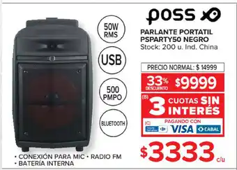 Carrefour Market Parlante Portatil Psparty50 Negro oferta