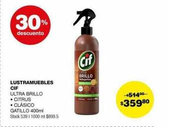 Atomo Conviene Lustramuebles cif ultra brillo oferta