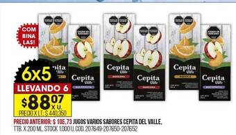 Coto Jugos varios sabores cepita del valle oferta