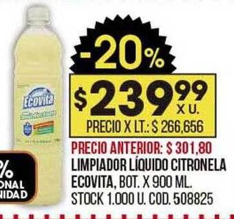 Coto Limpiador líquido citronela ecovita oferta