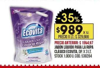 Coto Jabón líquido para la ropa clásico ecovita oferta