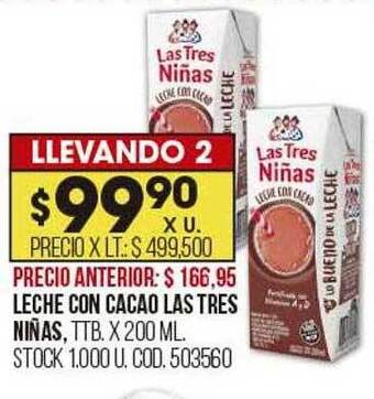 Coto Leche con cacao las tres niñas oferta