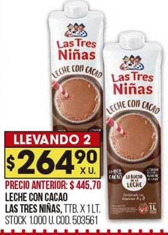 Coto Leche con cacao las tres niñas oferta