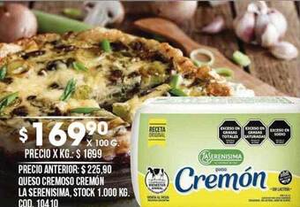Coto Queso cremoso cremón la serenisima oferta