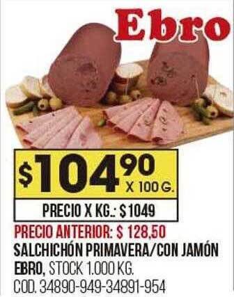 Coto Salchichón primavera-con jamón ebro oferta