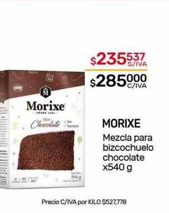 Nini Mayorista Morixe mezcla para bizcochuelo chocolate oferta