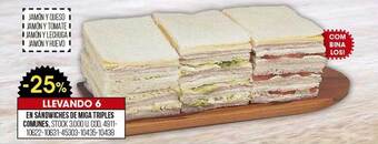 Coto En sándwiches de miga triples comunes oferta
