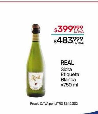 Nini Mayorista Real sidra etiqueta blanca oferta