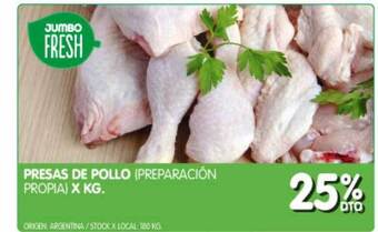 Jumbo Presas de pollo oferta