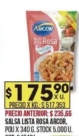Coto Salsa lista rosa arcor oferta