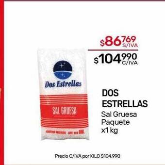 Nini Mayorista Dos estrellas sal gruesa paquete oferta