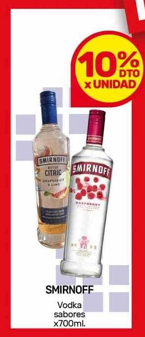 Nini Mayorista Smirnoff vodka sabores oferta
