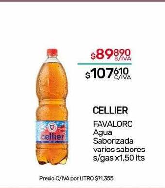 Nini Mayorista Cellier favaloro agua saborizada varios sabores oferta