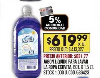 Coto Jabón líquido para lavar la ropa ecovita oferta
