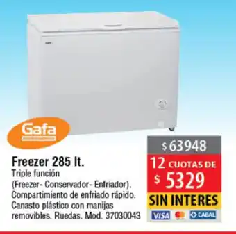 Casa Silvia Gafa Freezer 285lt oferta