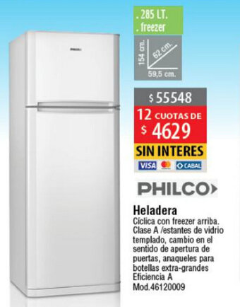 Casa Silvia Philco Heladera oferta