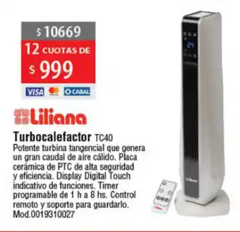 Casa Silvia Liliana Turbo Calefactor TC40 oferta