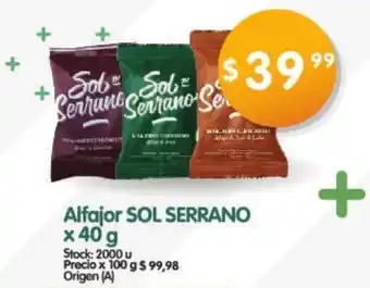 Supermercados Buenos Días Alfajor SOL SERRANO x 40g oferta