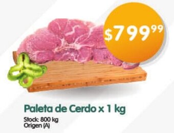 Supermercados Buenos Días Paleta de Cerdo x 1kg oferta