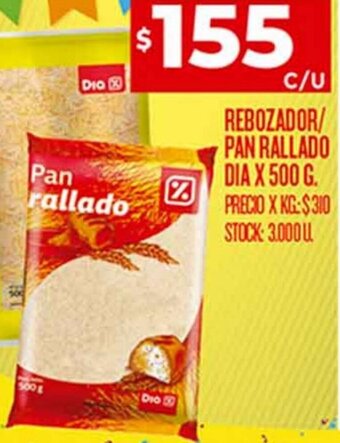 Supermercados DIA Rebozador/Pan Rallado Dia 500g oferta