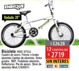Casa Silvia Enrique Bicicleta Free Style oferta