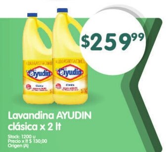 Supermercados Buenos Días Lavandina AYUDIN Clásica x 2lt oferta
