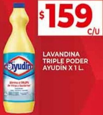 Supermercados DIA Lavandina Triple Poder Ayudín 1L oferta