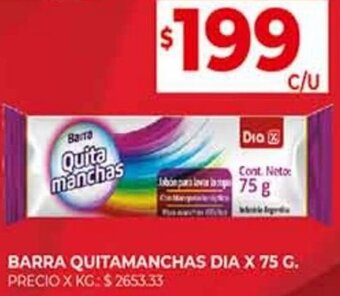 Supermercados DIA Barra Quitamanchas Dia 75g oferta